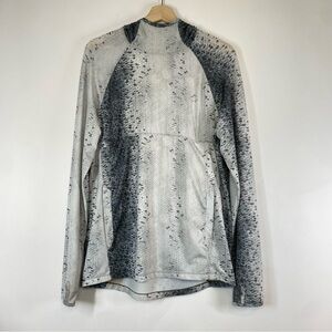 Loco Skailz Men's Gray Performance Fishing Outdoor Long Sleeve Hoodie Top Size S